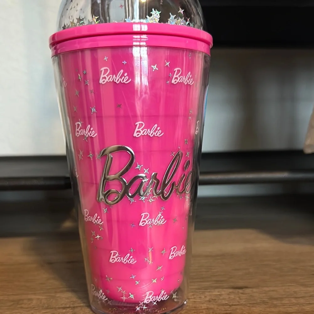 Barbie Pink Party Favor Tumbler with Straw‎ 600ml PBA Free